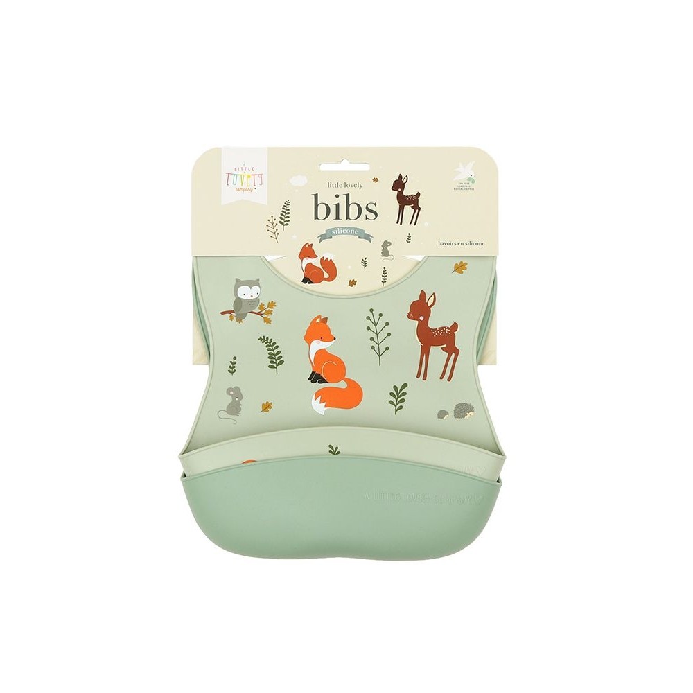 Silikon Esslätzchen 2er Pack, Waldfreunde