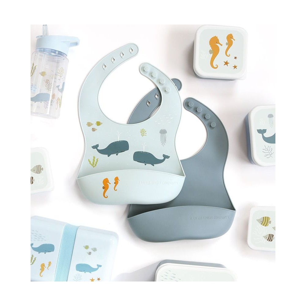 Silikon Esslätzchen 2er Pack, Ozean