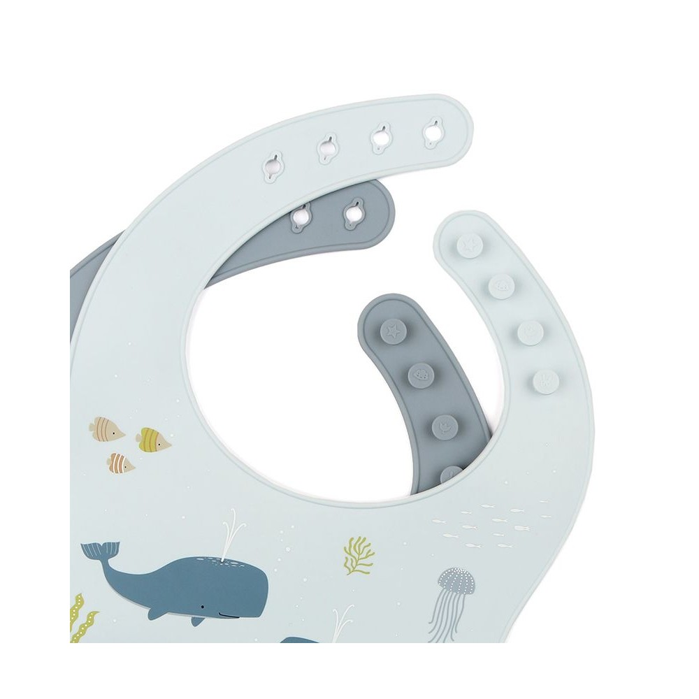 Silikon Esslätzchen 2er Pack, Ozean