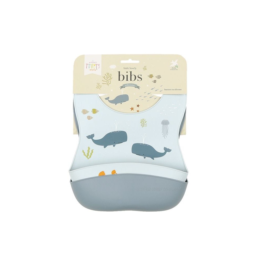 Silikon Esslätzchen 2er Pack, Ozean