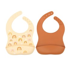 Silikon Esslätzchen 2er Pack, Regenbogen