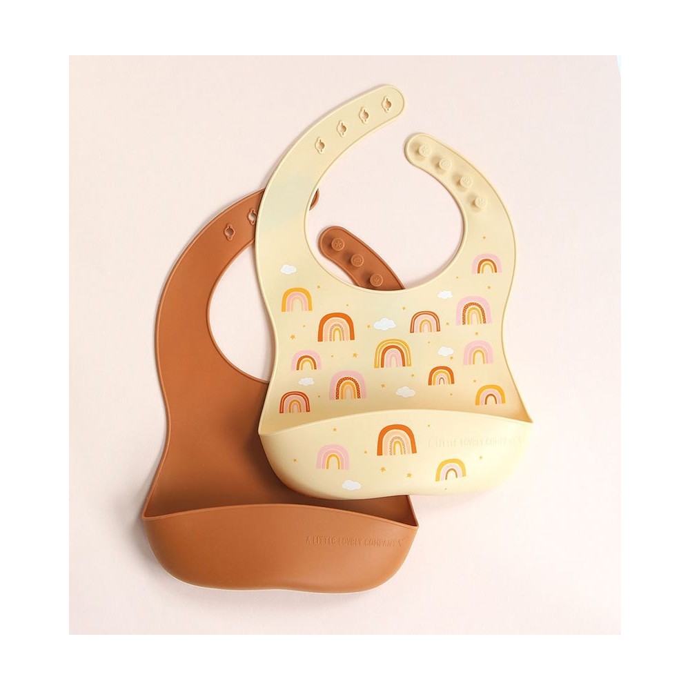 Silikon Esslätzchen 2er Pack, Regenbogen