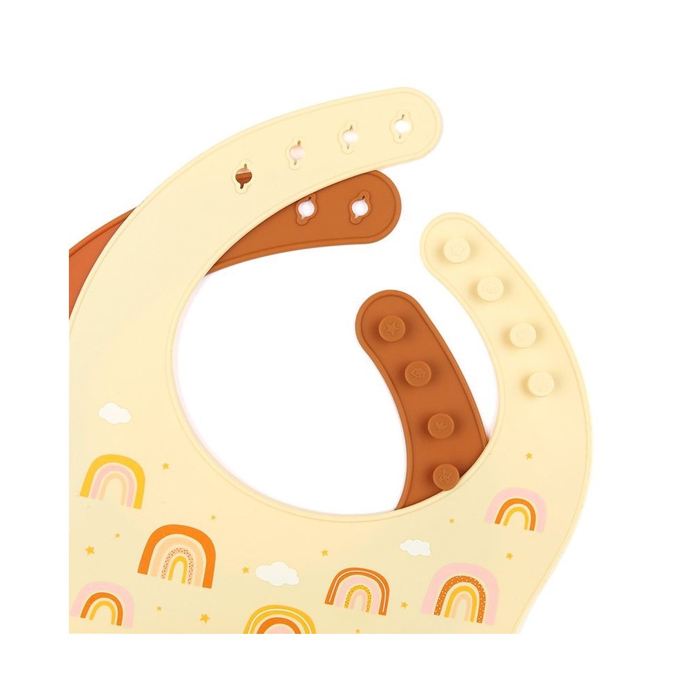 Silikon Esslätzchen 2er Pack, Regenbogen