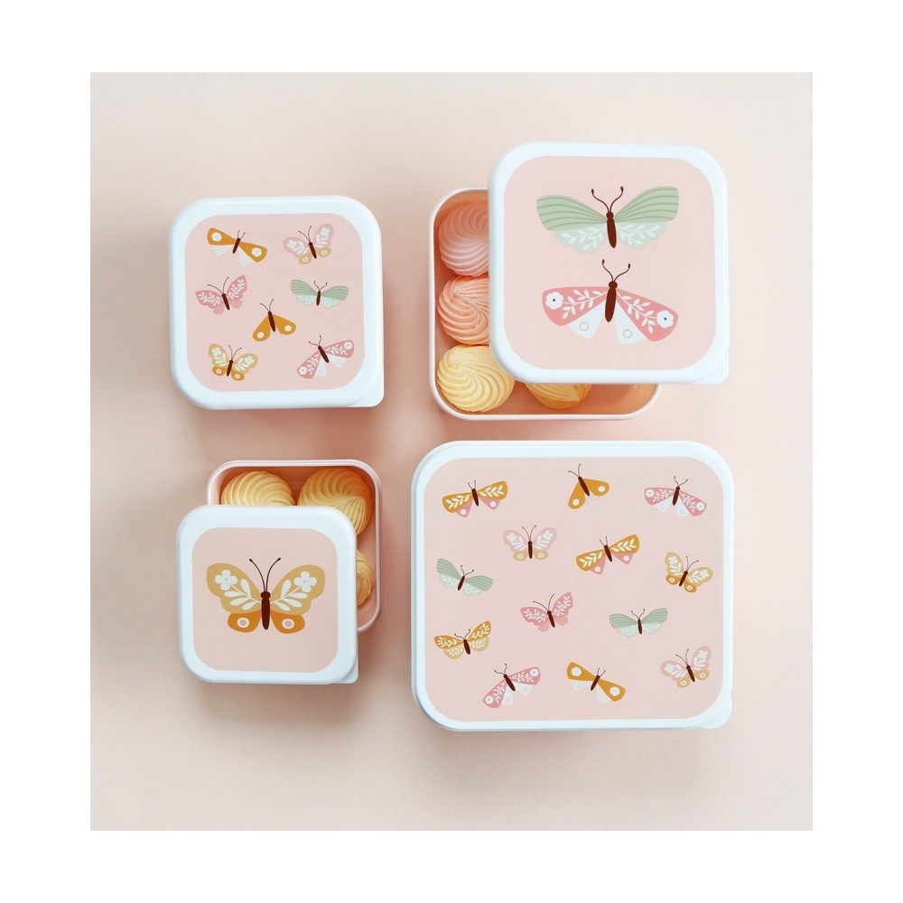Lunchbox, 4er Set, Schmetterlinge