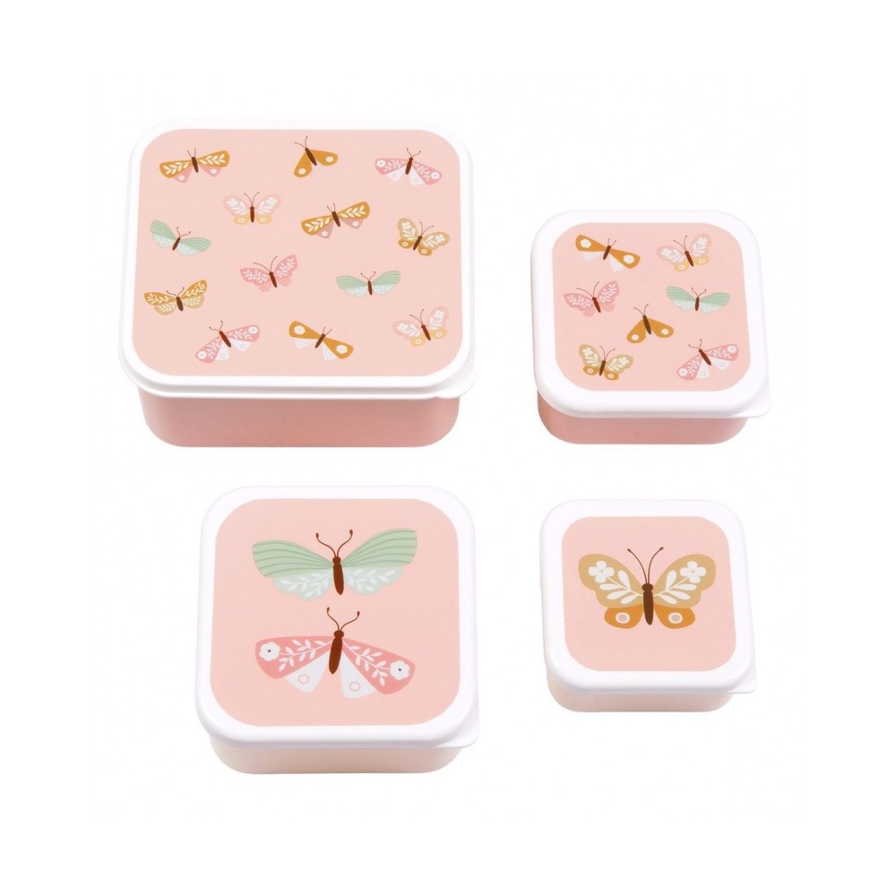 Lunchbox, 4er Set, Schmetterlinge