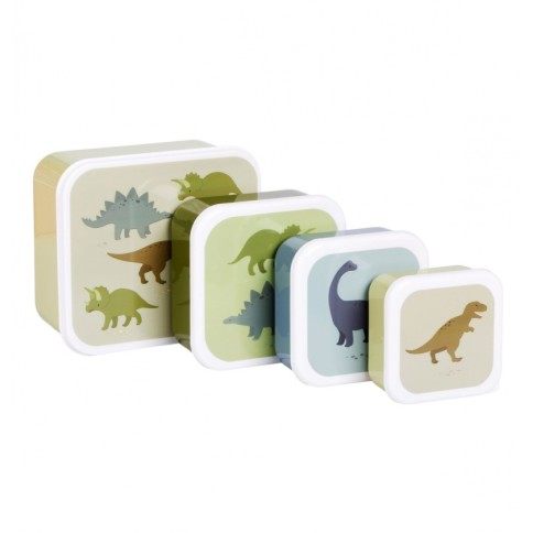 Lunchbox, 4er Set, Dinosaurier