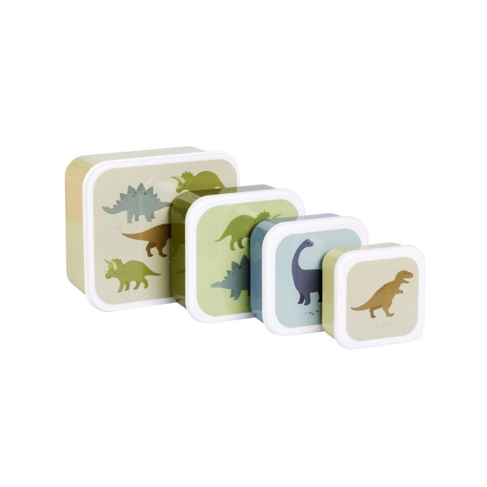 Lunchbox, 4er Set, Dinosaurier