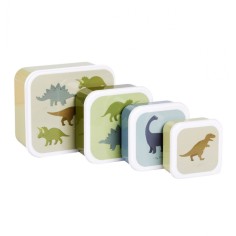 Lunchbox, 4er Set, Dinosaurier