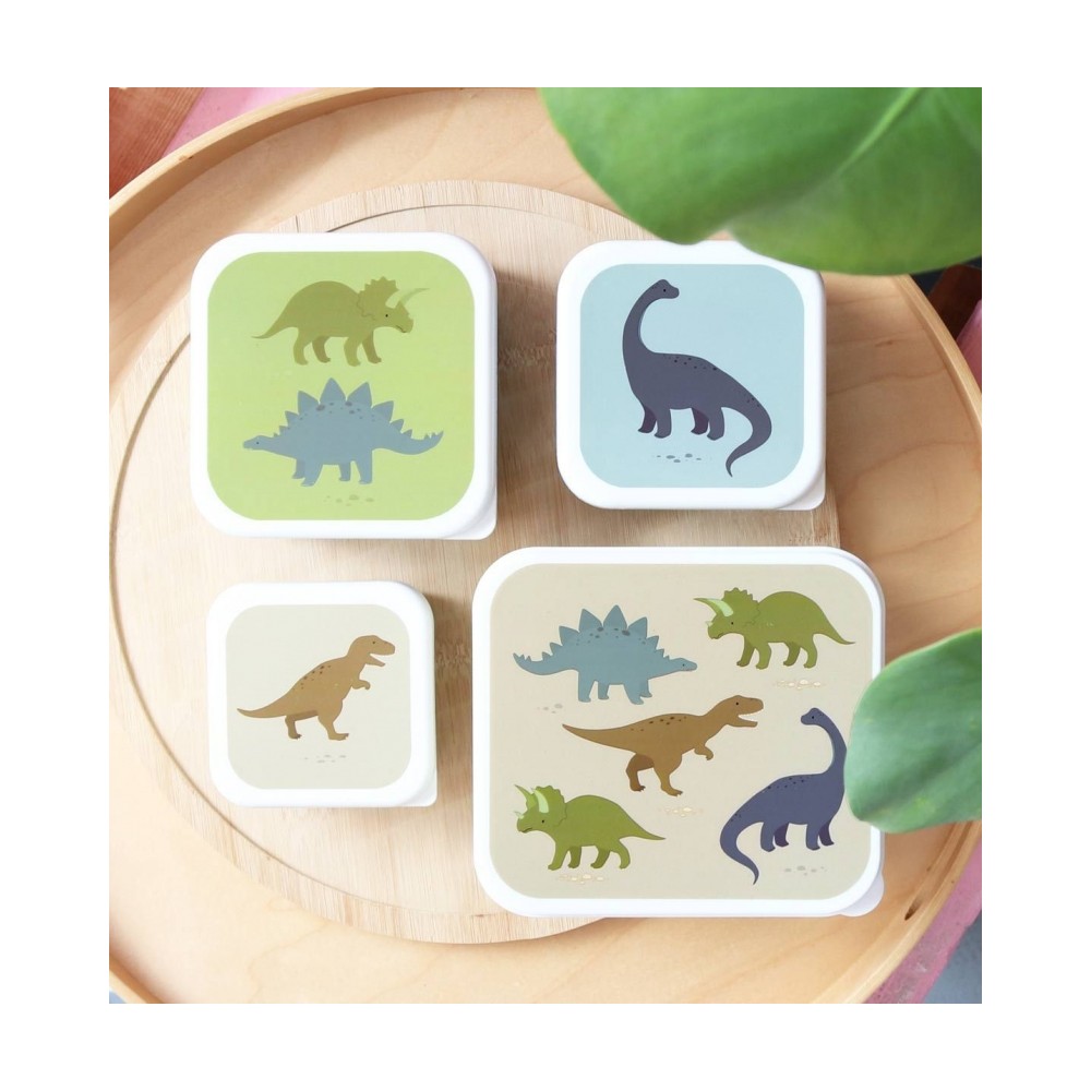Lunchbox, 4er Set, Dinosaurier