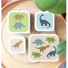 Lunchbox, 4er Set, Dinosaurier