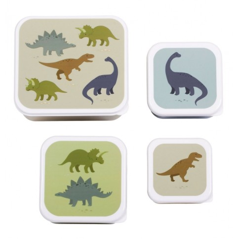 Lunchbox, 4er Set, Dinosaurier