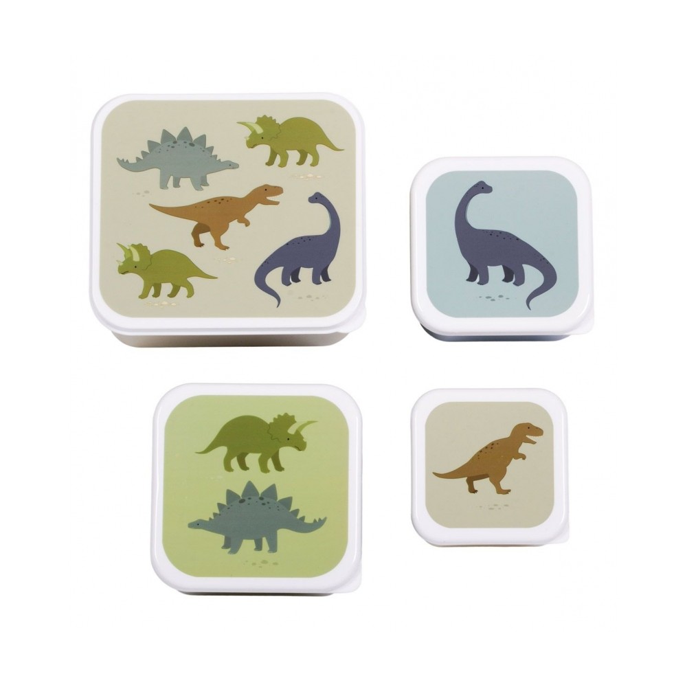 Lunchbox, 4er Set, Dinosaurier