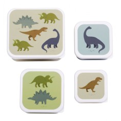 Lunchbox, 4er Set, Dinosaurier