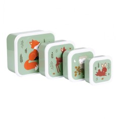 Lunchbox, 4er Set, Waldfreunde