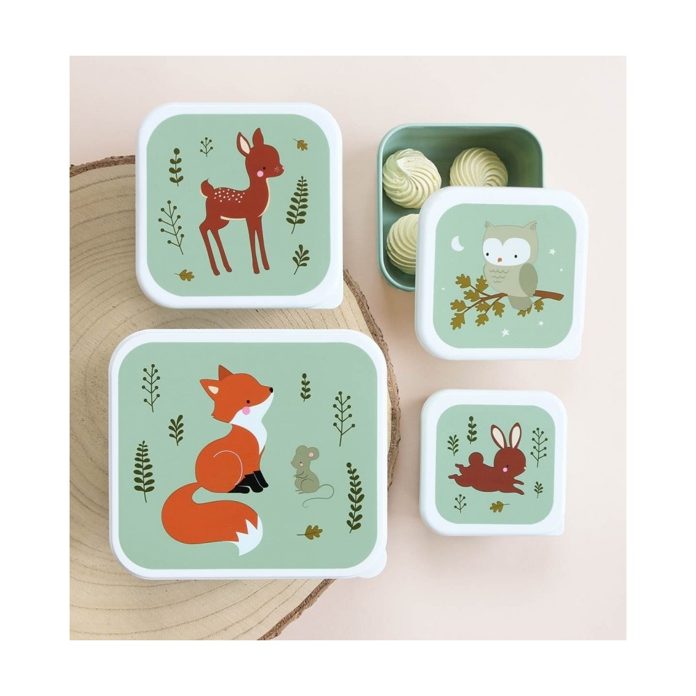Lunchbox, 4er Set, Waldfreunde