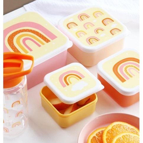 Lunchbox, 4er Set, Regenbogen