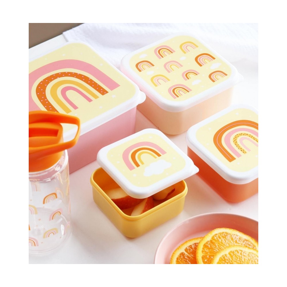 Lunchbox, 4er Set, Regenbogen