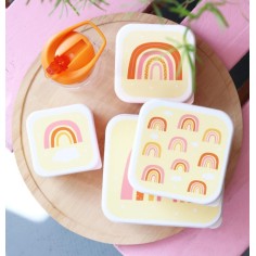 Lunchbox, 4er Set, Regenbogen