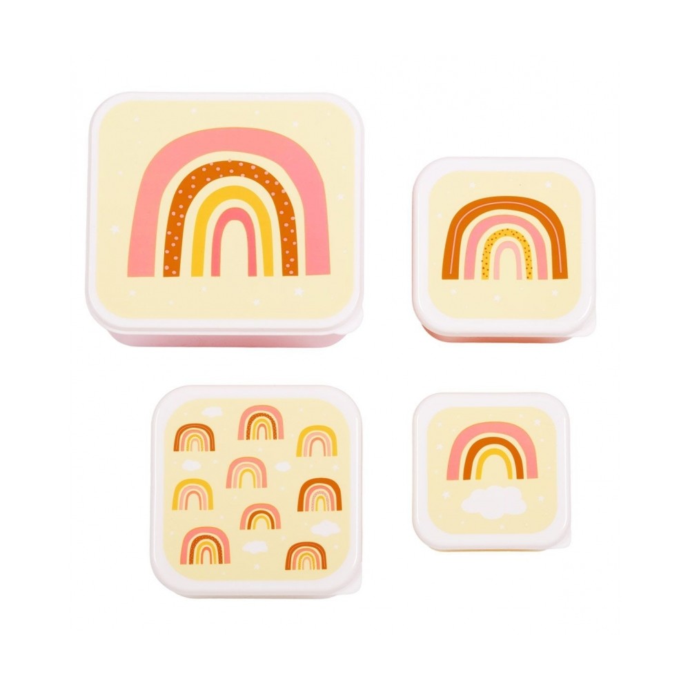 Lunchbox, 4er Set, Regenbogen