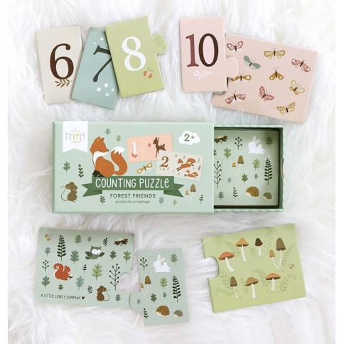 Puzzle - Lerne zählen 1-10, Waldfreunde