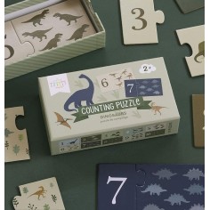 Puzzle - Lerne zählen 1-10, Dinosaurier