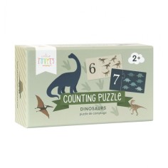 Puzzle - Lerne zählen 1-10, Dinosaurier