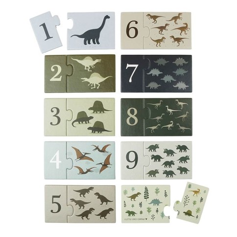 Puzzle - Lerne zählen 1-10, Dinosaurier