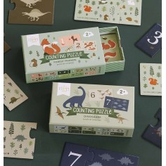 Puzzle - Lerne zählen 1-10, Dinosaurier