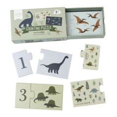Puzzle - Lerne zählen 1-10, Dinosaurier