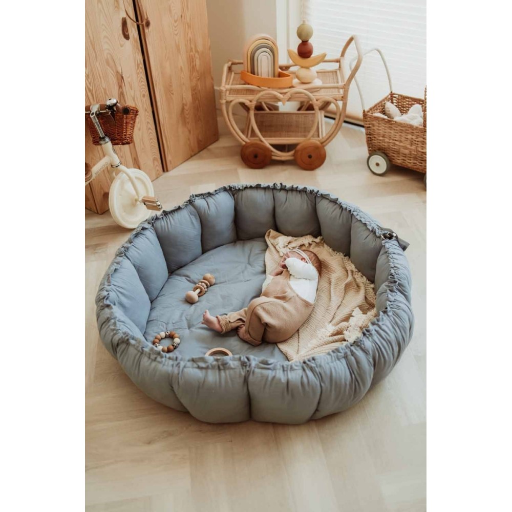 coco Spielmatte & Babynest, Staubblau