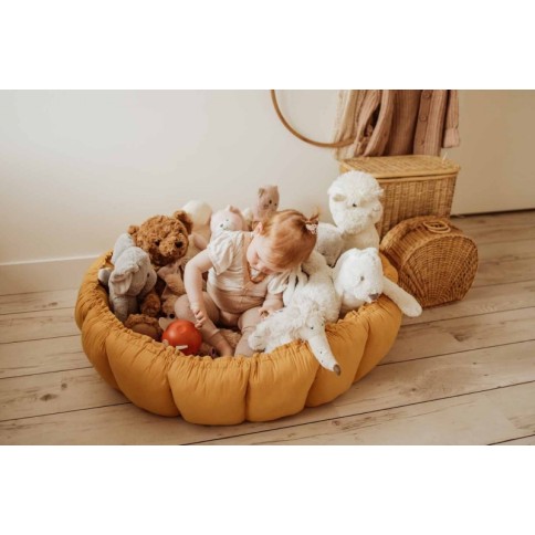 tapis de jeu de coco et babynest, moutarde