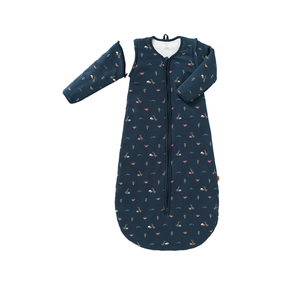 Fresk Schlafsack mit Ärmel, Kaninchen Indigo