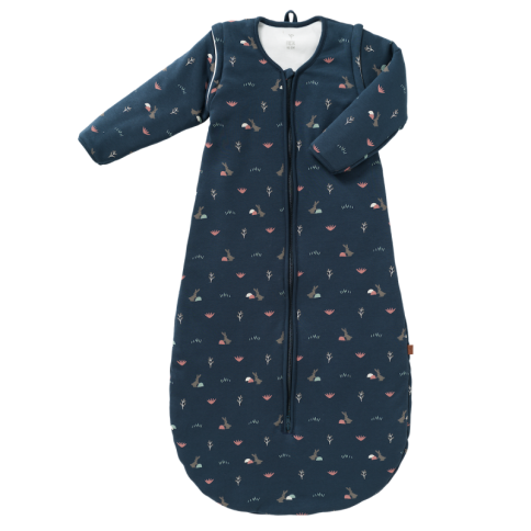 Fresk Schlafsack mit Ärmel, Kaninchen Indigo