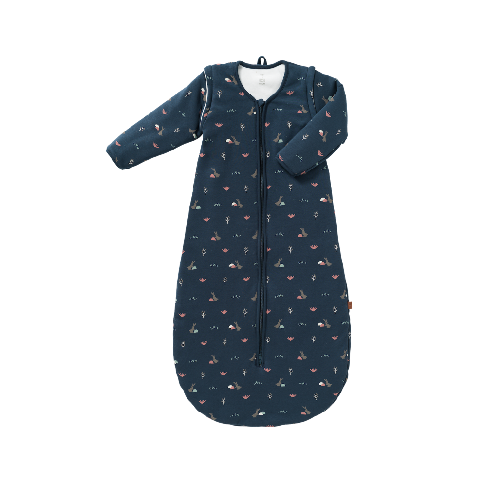 Fresk Schlafsack mit Ärmel, Kaninchen Indigo