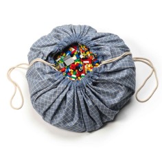 Spielzeugtasche, Grid Blue