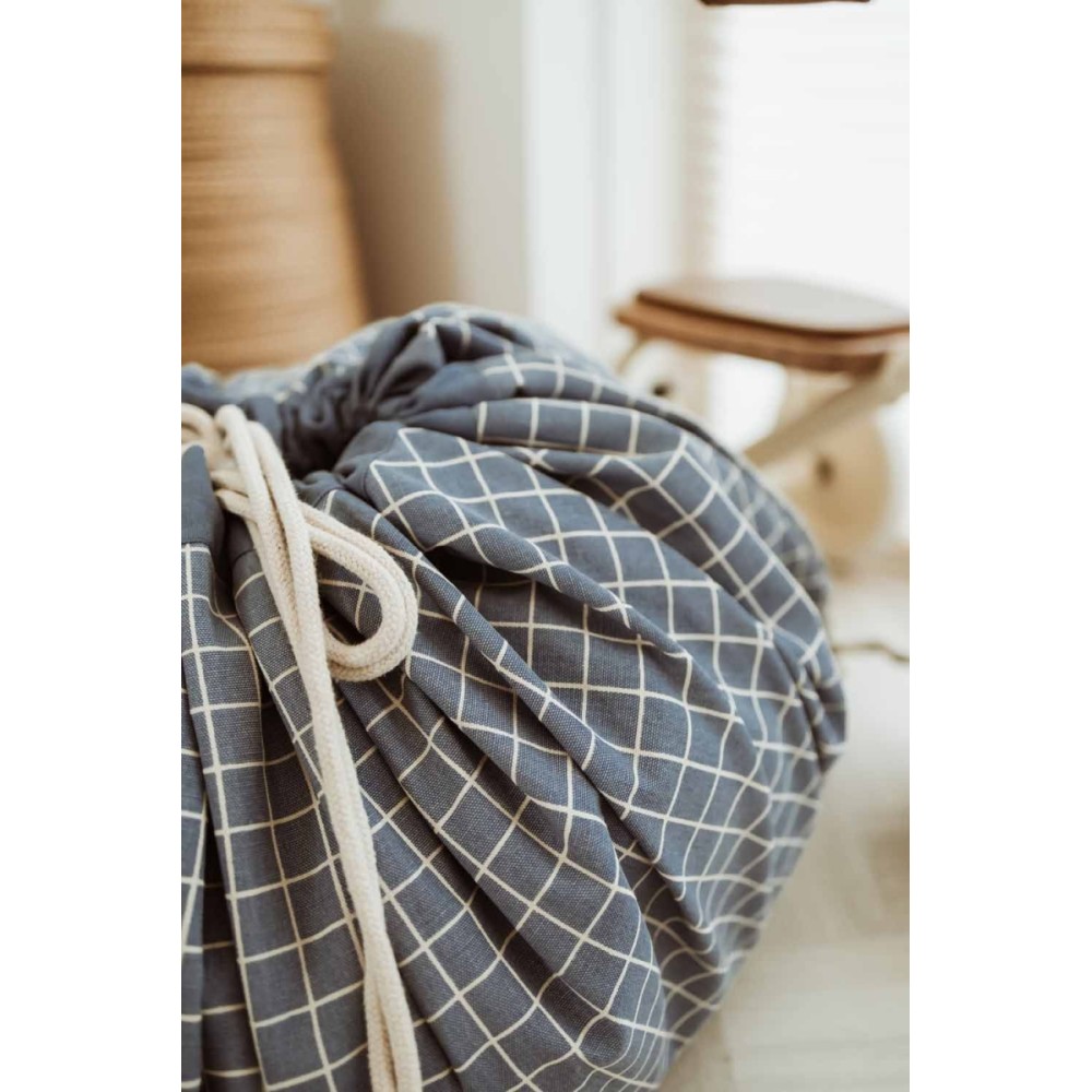 Spielzeugtasche, Grid Blue