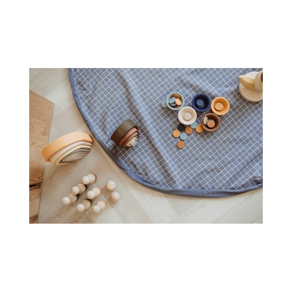 Spielzeugtasche, Grid Blue