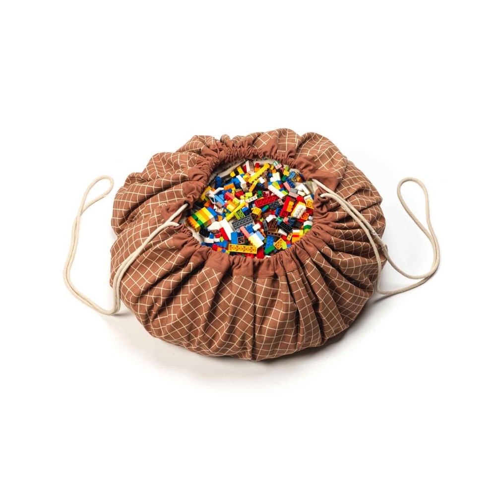 Spielzeugtasche, Grid Brown