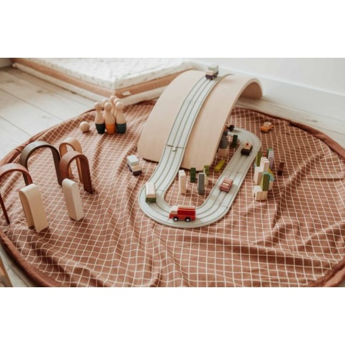 Spielzeugtasche, Grid Brown