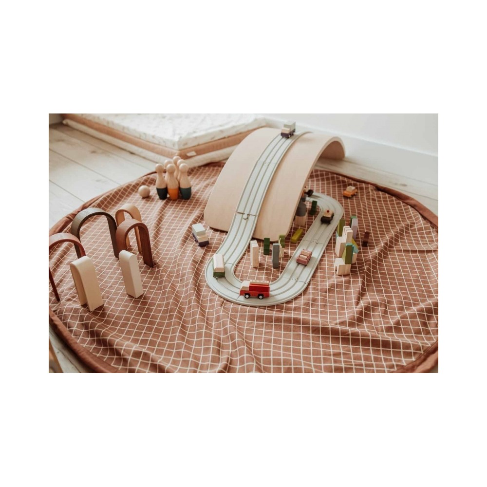 Spielzeugtasche, Grid Brown