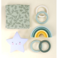 Stapelspielzeug Regenbogen, Salbei