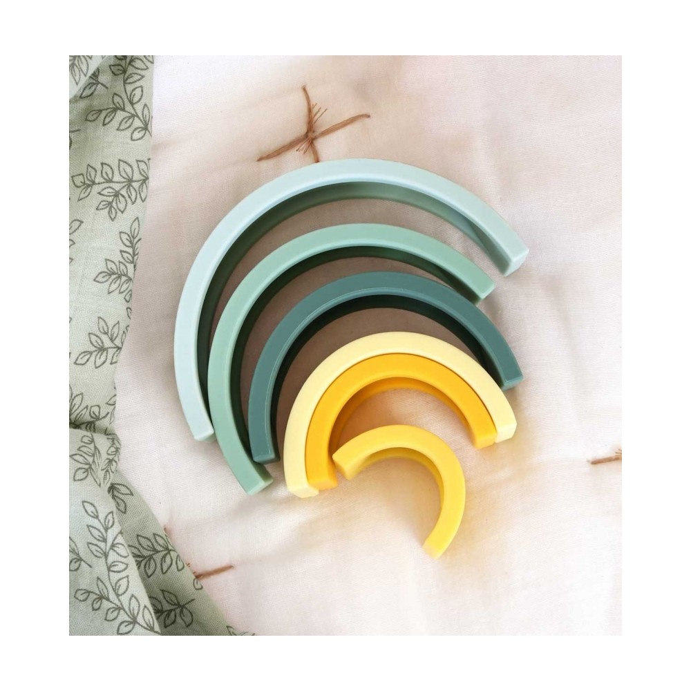 Stapelspielzeug Regenbogen, Salbei