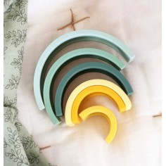 Stapelspielzeug Regenbogen, Salbei