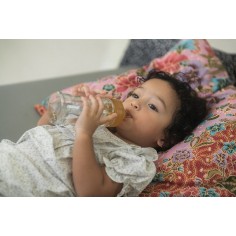 Babyfläschchen aus Glas/ weiter Hals (250 ml) + Trinksauger & Schutzkappe