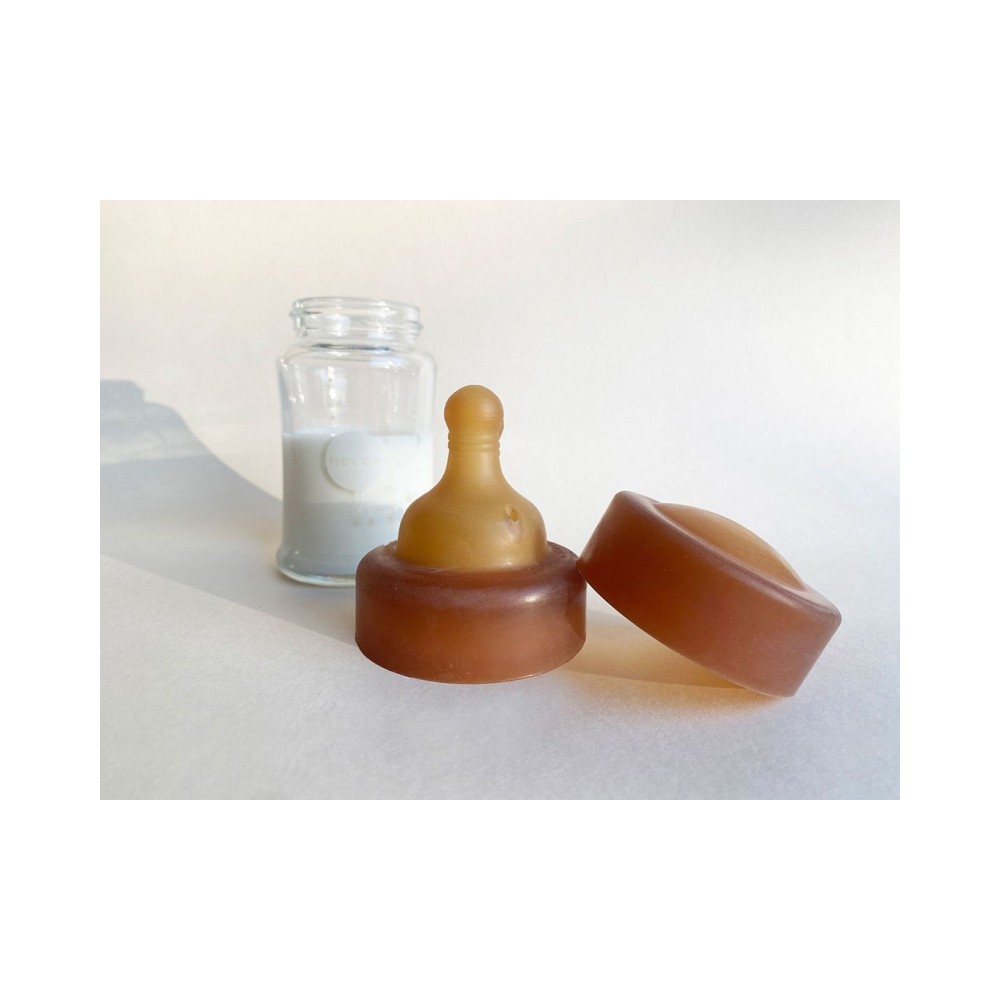 Hevea Ersatzsauger für Babyfläschchen mit weitem Hals, 0-3 Mon.