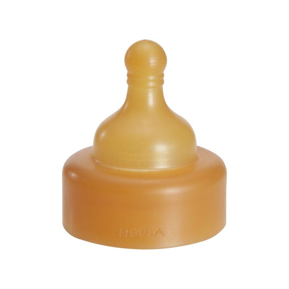 Hevea Ersatzsauger für Babyfläschchen mit weitem Hals, 0-3 Mon.