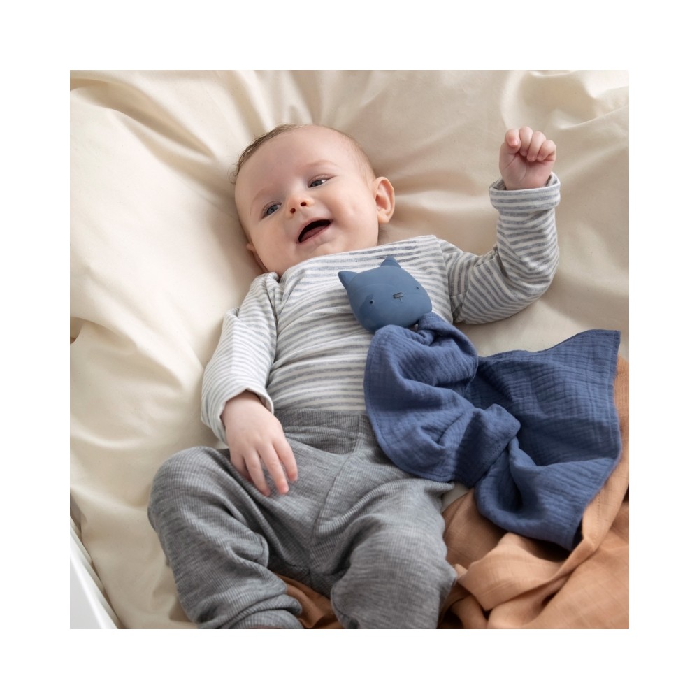 Sebra Naturkautschuk Beissringe mit Kuscheltuch, Rebel