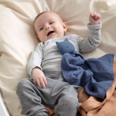 Sebra Naturkautschuk Beissringe mit Kuscheltuch, Rebel