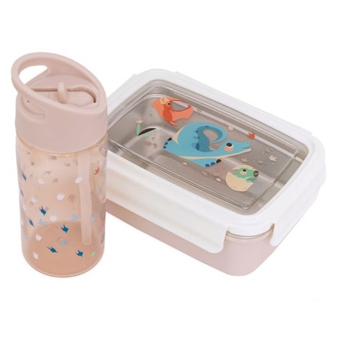 Strohhalm-Flasche, Dino Fussabdrücke