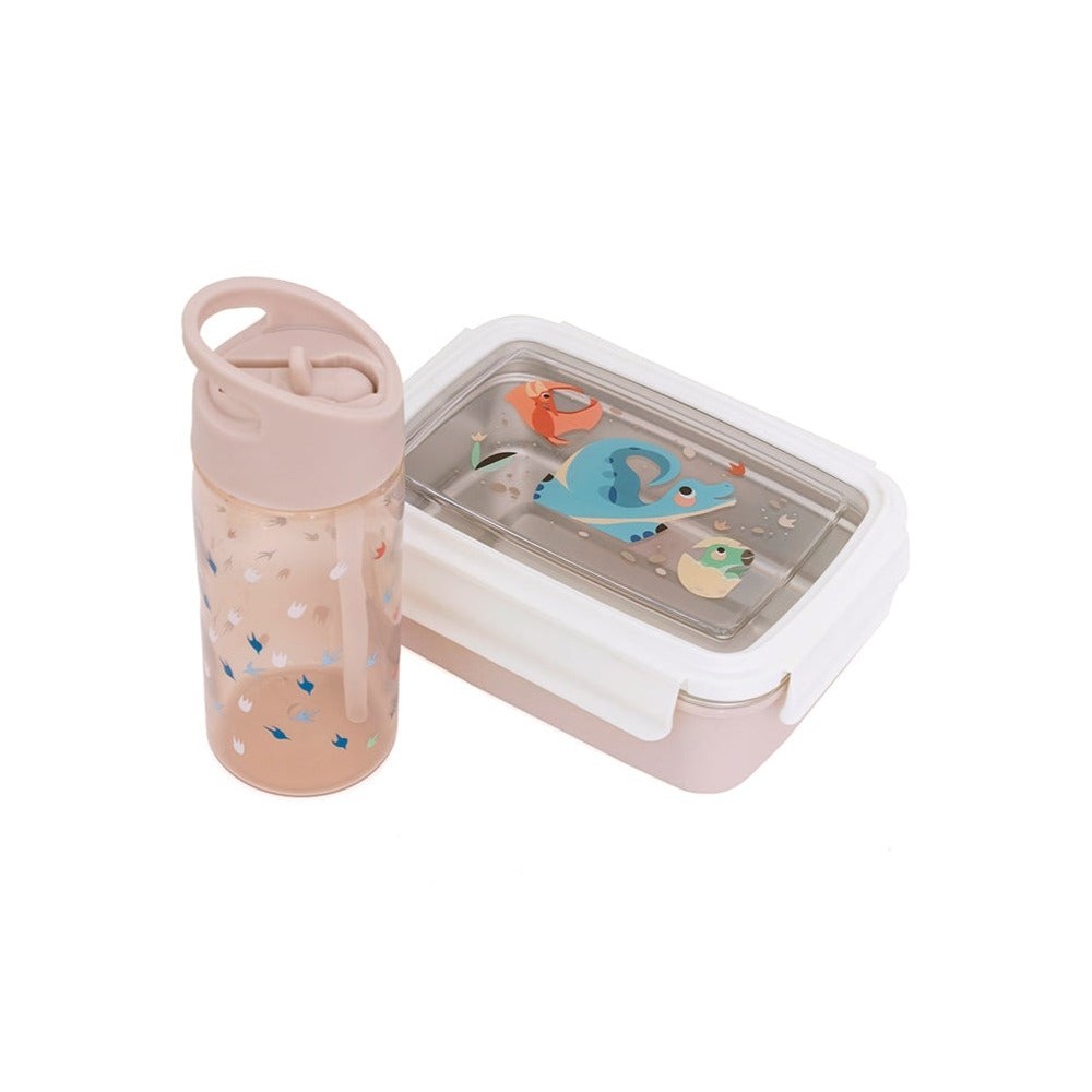 Strohhalm-Flasche, Dino Fussabdrücke